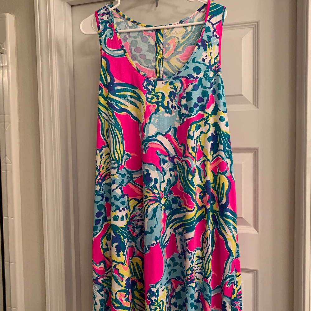 NWOT Melle Tank dress in Magenta Hottie XL